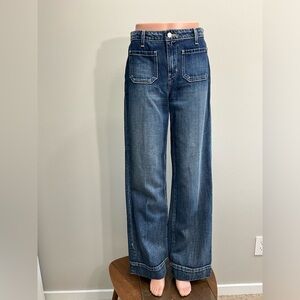 L’AGENCE Nolan High Rise Wide Leg Jeans Dayton Wash Size 25